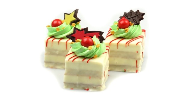 Petit four Kerst gebakje